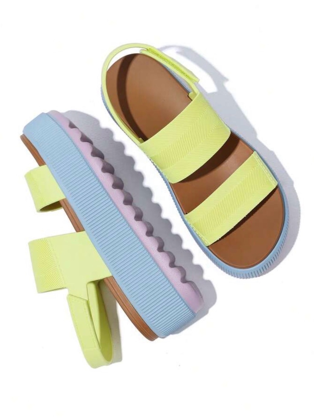 Neon Yellow Platform Sandals